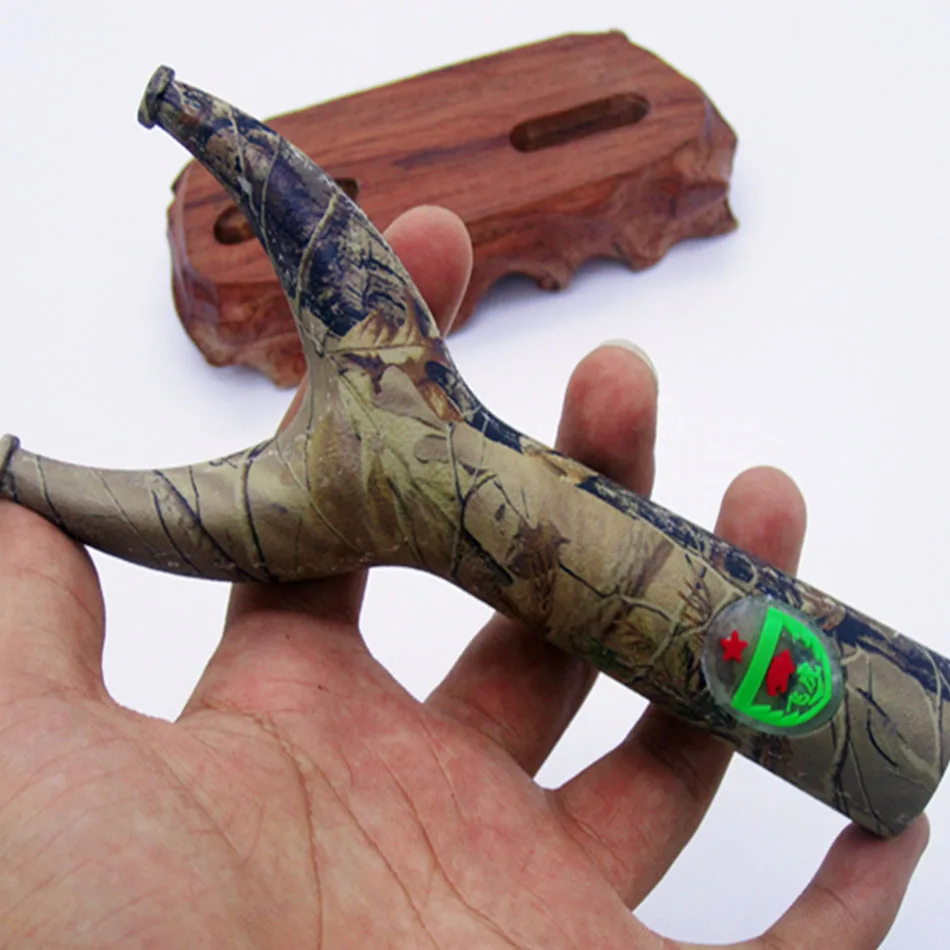 

New Outdoor Powerful Sling Shot without Folding Wrist Adult Slingshot Camouflage Hunting Slingshot Catapult Marble Games