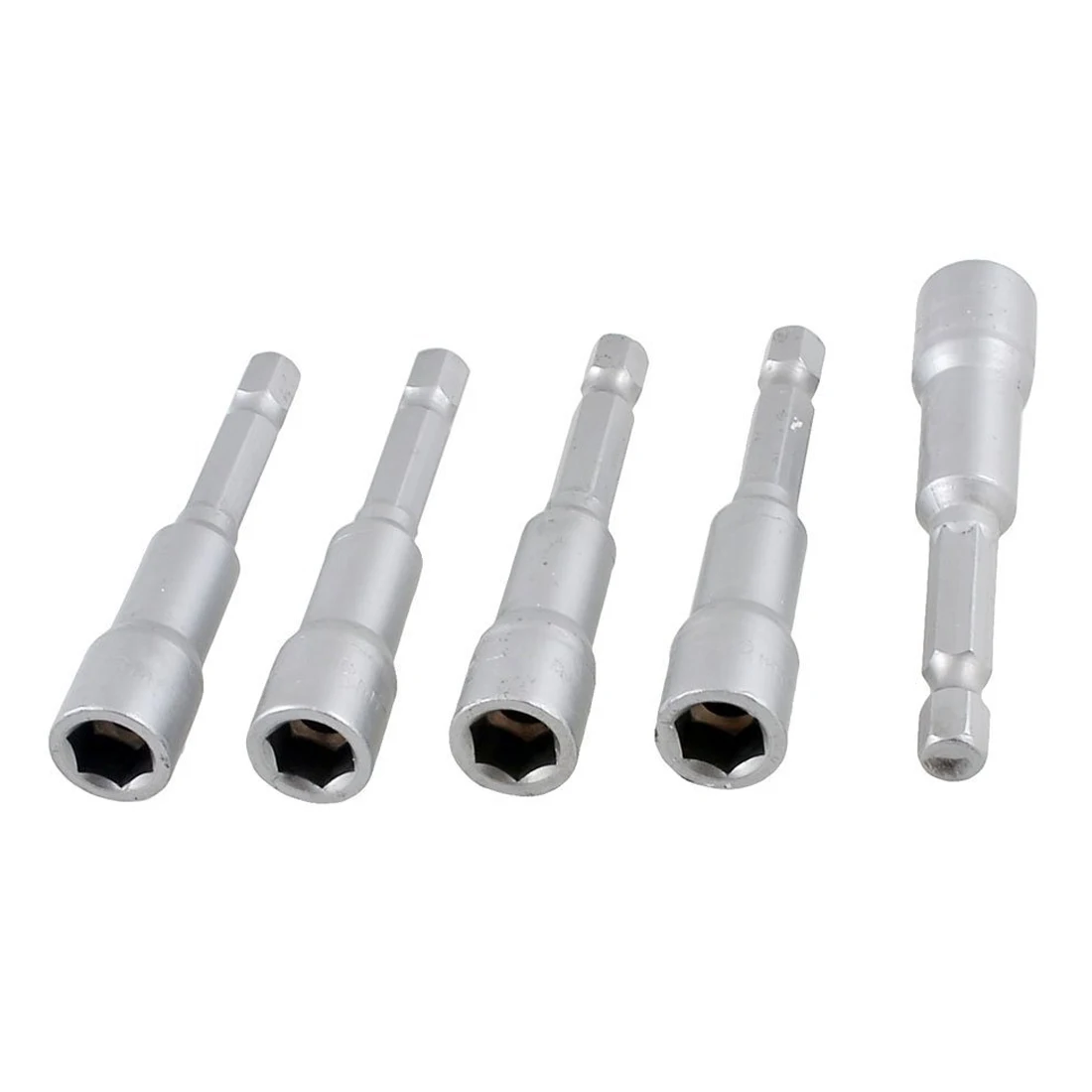 5 Pcs 1/4" Shank 8mm Hex Socket Spanner Nut Setter Driver Bit Power