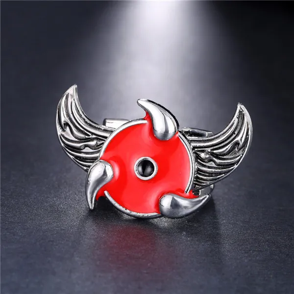 Косплей Аниме Наруто красный Sharingan узор Крылья Ангела вращающиеся персональные