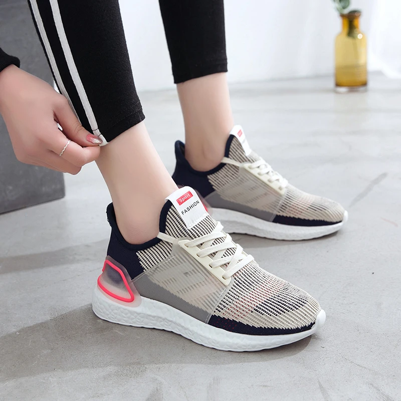 

2019 Women Chunky Sneakers Platform Blue Khaki Shoes Tennis Trainers Lace Up Dad Shoes Ladies Sneakers Size 35 - 40