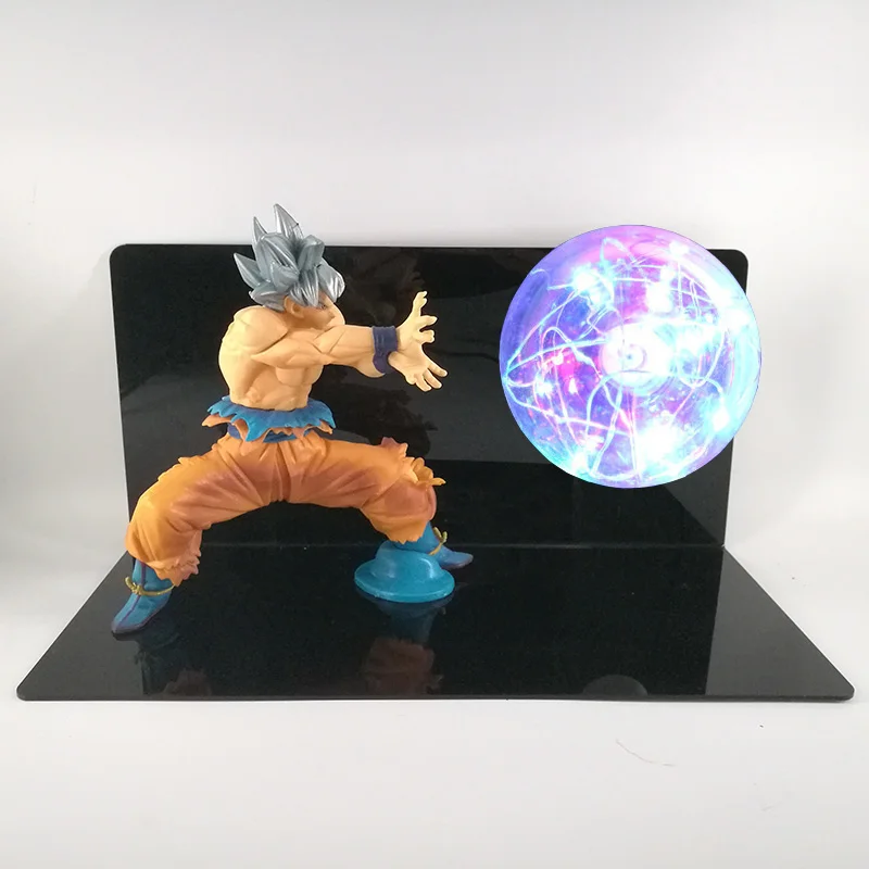 Dragon Ball Z Супер Гоку Вегета Gogeta фигурки героев лампа ультра инстинкт DIY аниме модель Спальня Декоративные ночник Подарки - Цвет: Золотой