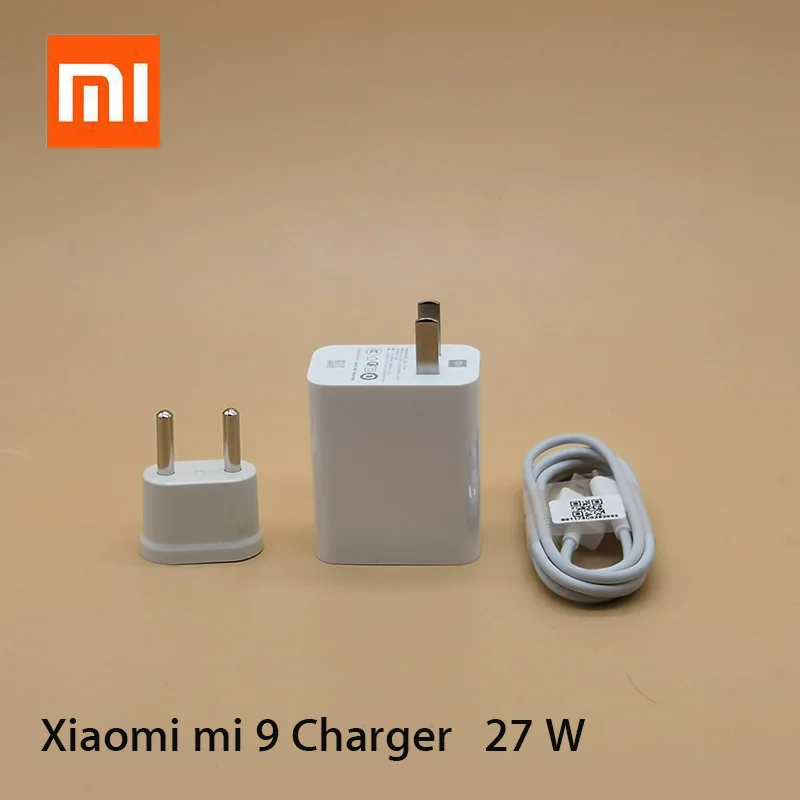 

Original xiaomi mi 9 usb charger 27w mi 9se QC 3.0 fast Charge wall adapter compatiable with 20w wireless chargers 5V 3A 20V 12V