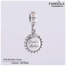 CKK бабушка Шарм 925 серебряные ювелирные изделия Подходит браслет Pandora Стерлинговое серебро Европейский Висячие бусины Berloque