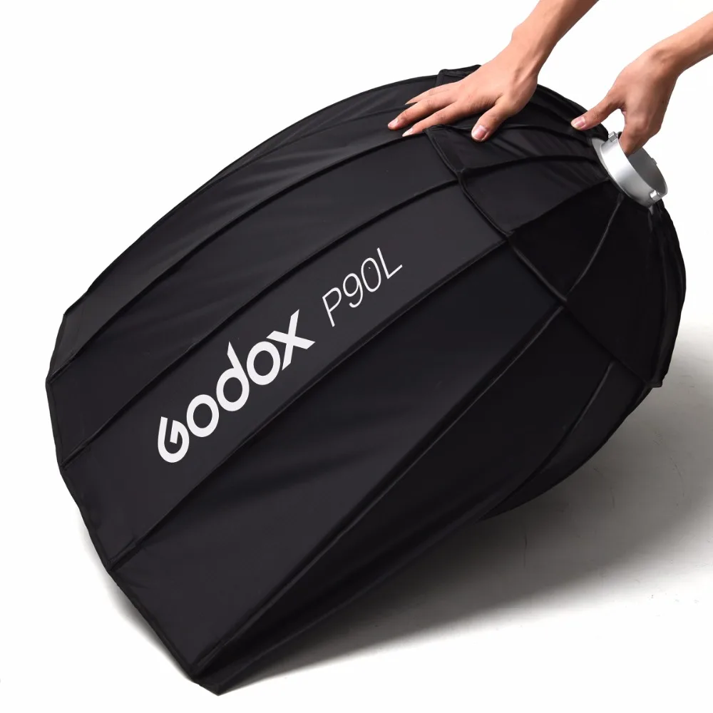 Godox Портативный P90L 90 см глубоко параболический Softbox Bowens крепление Studio вспышка Speedlite отражатель фотостудия Softbox