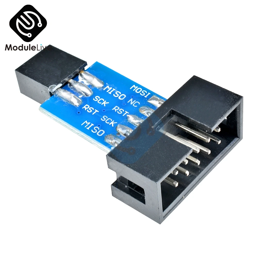 2 шт. 10Pin для 6PiN конвертировать в Стандартный 10 контактов-6 контактов) плата адаптера для устройств Wi-Fi ATMEL STK500 AVRISP USBASP ISP Интерфейс конвертер AVR