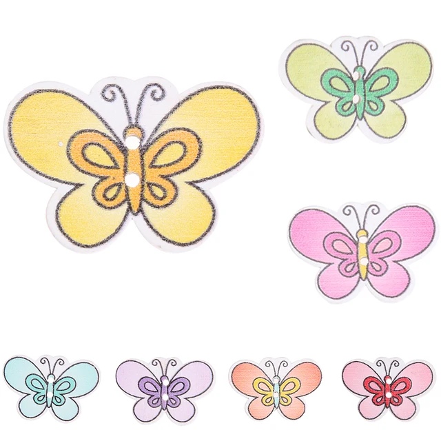 wholesale 20pcs snail color butterfly 2 hole eco friendly wooden buttons diy sewing scrapbooking crafts - Color Butterfly 2 wholesale 20pcs snail color butterfly 2 hole eco friendly wooden buttons diy sewing scrapbooking crafts - Color Butterfly 2