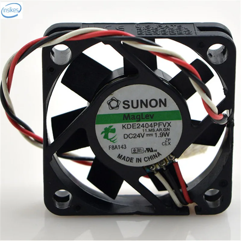 

Sunon KDE2404PFVX Double Ball Bearing Cooling Axial Fan DC 24V 1.9W 4010 40*40*10mm 3 Wires