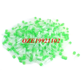 

1.8ml Graduated Polypropylene Vial Tube Sample Container Green Screw Caps