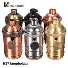 Винтажная лампа Эдисона с винтовым патроном, медный держатель для лампы, промышленная Ретро подвесная фурнитура, люстра, патроны, приспособление