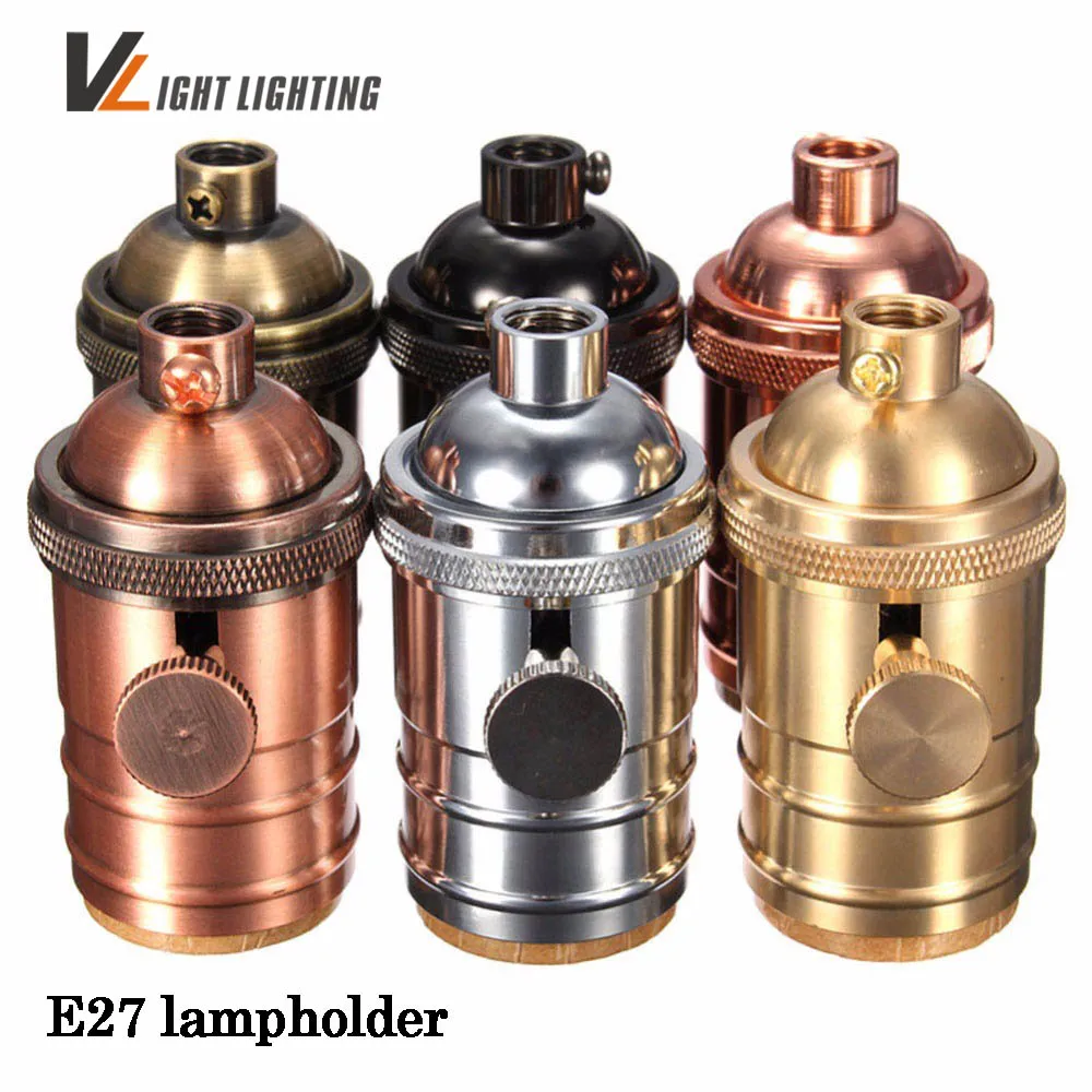 Vintage Edison Lamp Socket Screw Bulb Base copper Lamp Holder