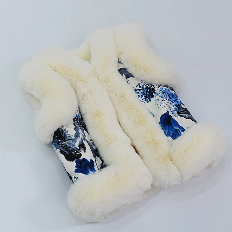 

JKP 2018 New boy and girl imitation fur coat vest autumn and winter children thick warm child vest Outerwear & Coats FPC-231