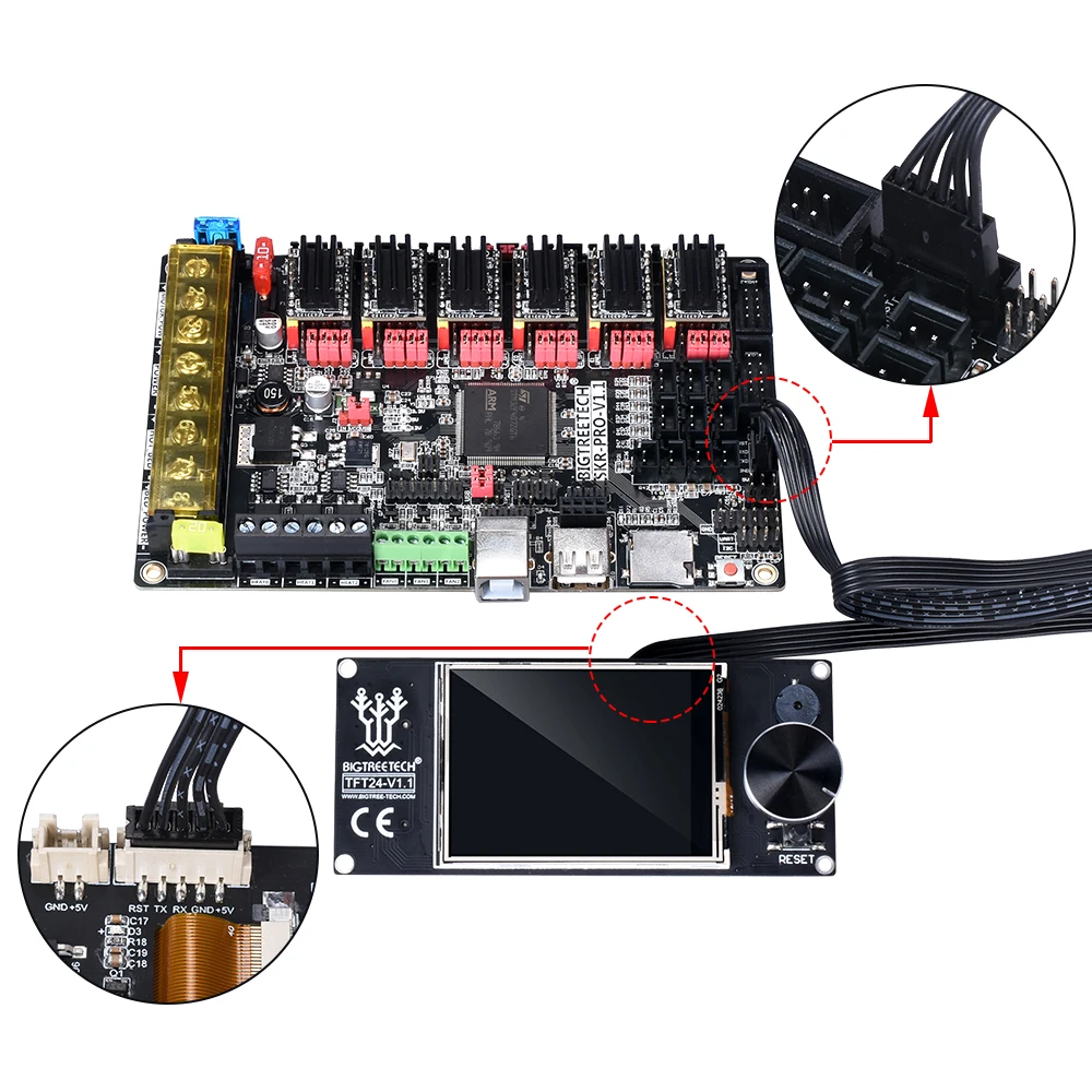 Драйвер шагового двигателя BIGTREETECH TMC5160 V1.2 4 А запчасти для 3D принтера Ender 3 SKR V1.3 Pro
