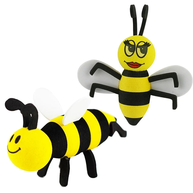 Cute Car Antenna Toppers Lovely Smiley Honey Bumble Bee Aerial Balls Antenna Topper Auto