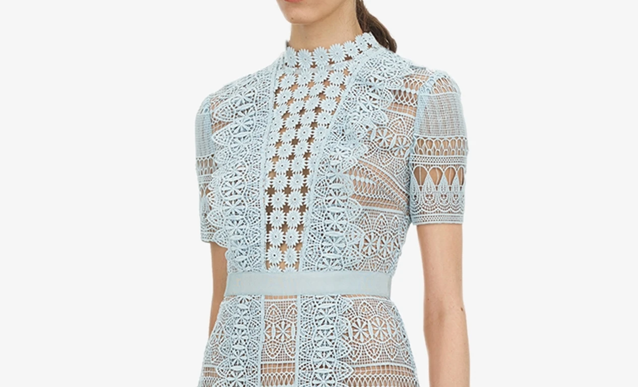 Сладкий vestidos mujer Verano Jurken сексуальное открытое небесно-голубое водорастворимое кружевное платье женское сексуальное мини-платье с коротким рукавом