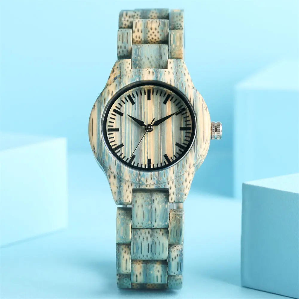 

Quartz Wooden Wrist Watches Full Wood Watches Women Simple Simple Green Timepieces Clock Female Ladies Watch reloj mujer