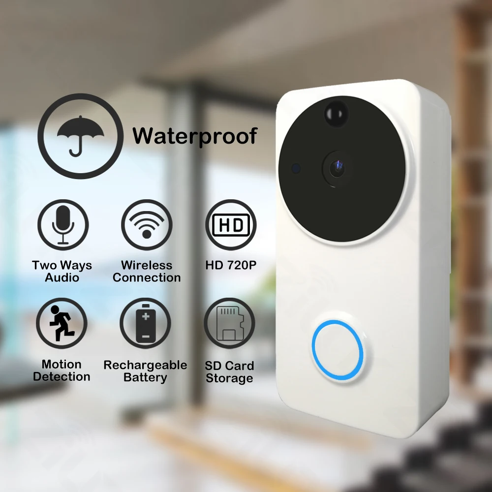 Cobell беспроводной wifi-звонок 720 P HD водонепроницаемый домофон батарея видео телефон двери безопасная домашняя дверь колокольная камера IP