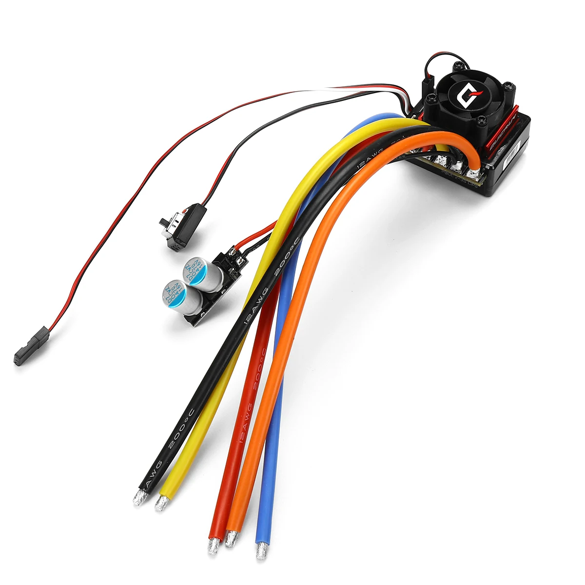 

120A Sensored Brushless Speed Controller ESC Compact Small Size for RC 1/10 1/12 Car Crawler Black Protection for Buggies