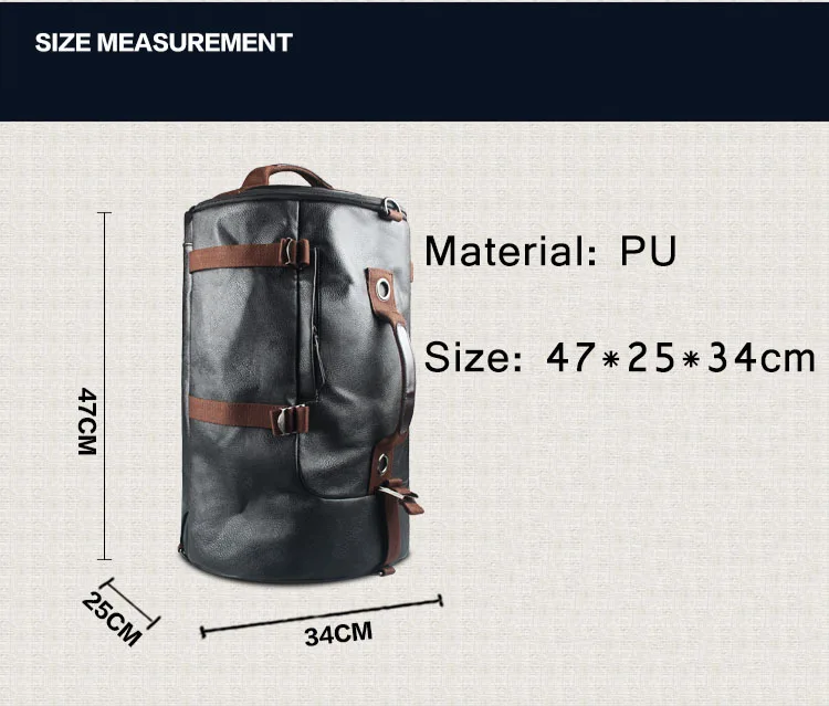 Горячие Одежда высшего качества Многофункциональный Для мужчин Классические мягкие кожаные Фитнес спортивная сумка цилиндрической формы