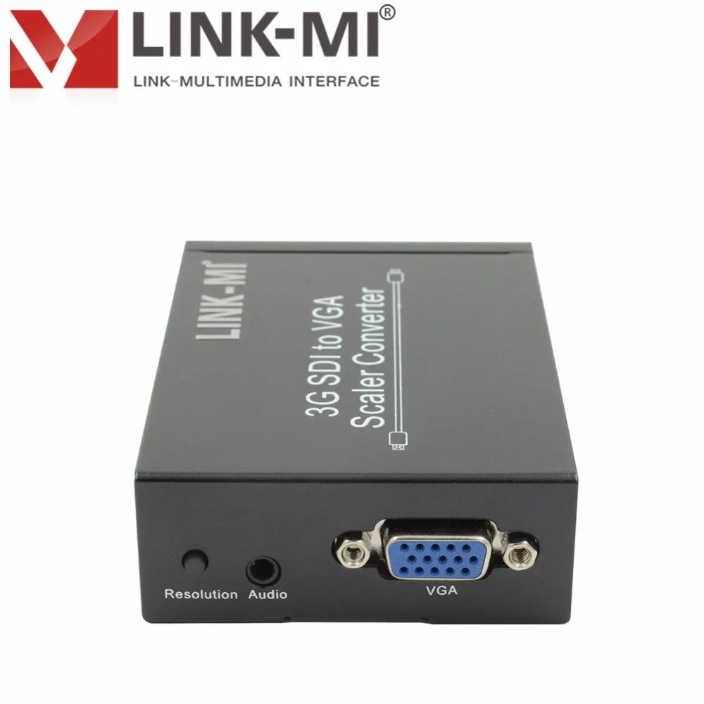 LINK-MI LM-SVG1 3g/HD/sd SDI в VGA конвертер коробка SDI передача 300 м в VGA с аудио выходом в аналоговый 2CH для HDTV