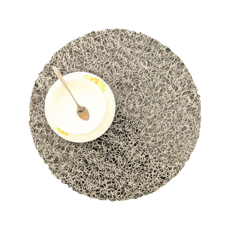 

1Pc 38cm Round Table Placemats Non-Slip Coaster Table Mats EVA Slip-resistant Restaurant supplies Dining Table Accessorie