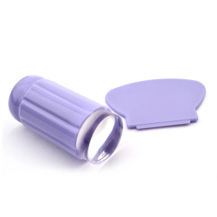 

Nail Art Stamping Transparent Stamper Scraper Plate Image Print Manicure DIY Tool Purple nail stamping plates Stamp Nail Art
