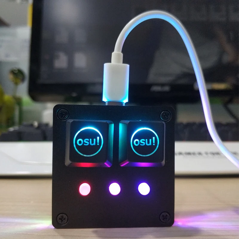 DIY USB 2,0 с подсветкой Cherry механическая клавиатура с программным обеспечением черный OSU клавиатура V4 для Windows 5 клавишная клавиатура