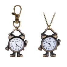 Новые модные женские часы Винтаж робот часы Повседневные часы карманные часы брелок Цепочки и ожерелья таймер