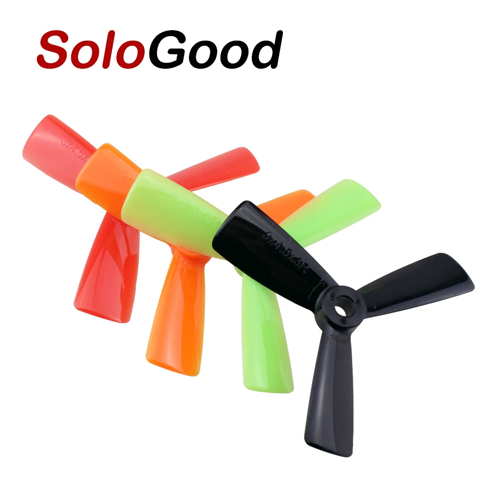 

SoloGood 8pcs (4pairs) 4"5" 3045 4045 5045 3 Blades Bullnose Propeller Props For mini 250 FPV Racing QAV210 ZMR250 Martian 230