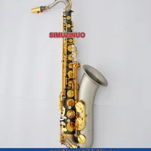 Профессиональный Желтый античный тенор-саксофон высокий F# Saxofon чехол