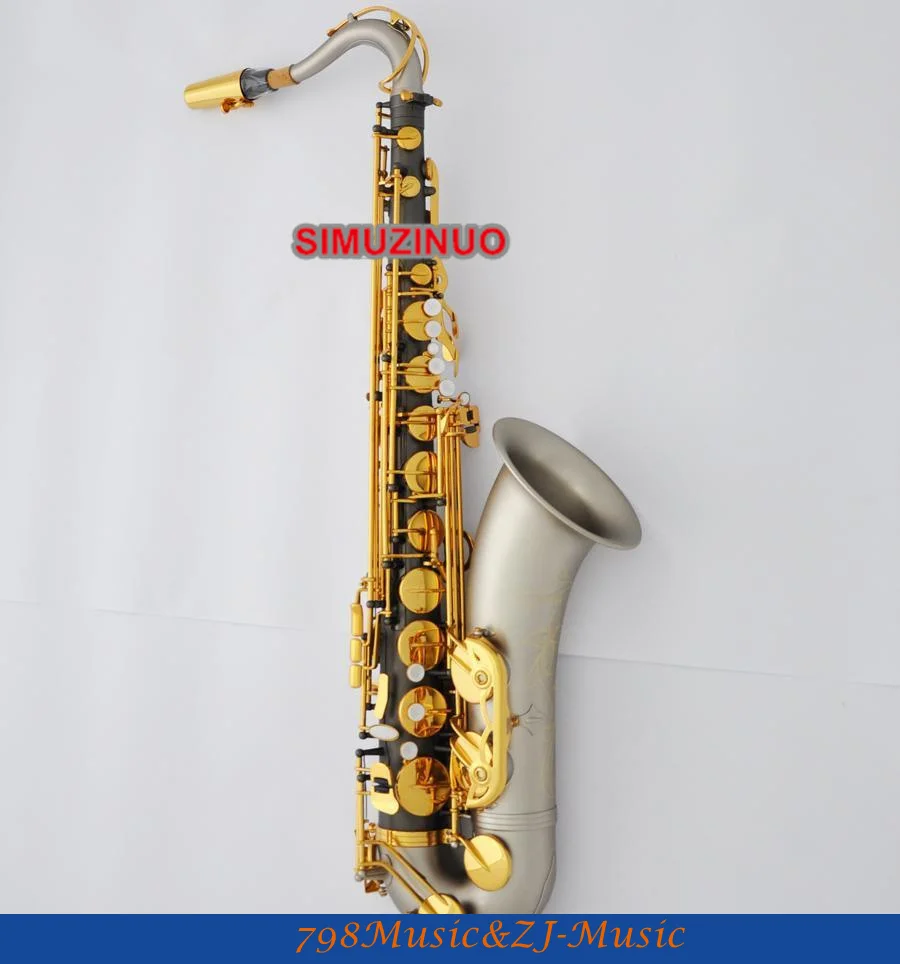 Профессиональный Желтый античный тенор саксофон высокий F # Saxofon Новый