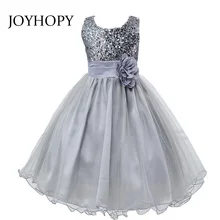 New Fashion Sequin Flower Girl Dress Party Birthday wedding princess Toddler baby Girls Clothes Children Kids Girl Dresses