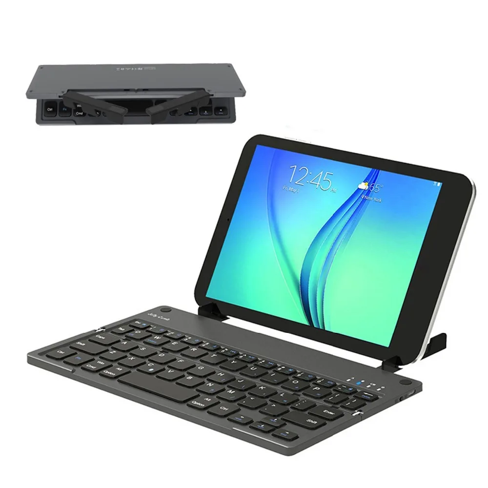 

Foldable Bluetooth Keyboard For iPhone iPad With Stand For Samsung Stand Keyboard For Mobile Tablet
