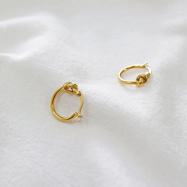 Серьги-гвоздики из стерлингового серебра 925 пробы для женщин orecchini, минималистичные серьги с круглыми узлами, модные ювелирные изделия, серьги mujer moda