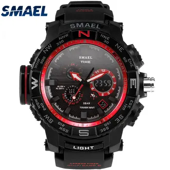 

SMAEL A Secrios Of Science And Technology Motive Power Red Man Watch Full power Display Interface Show The Mens vigour 1531