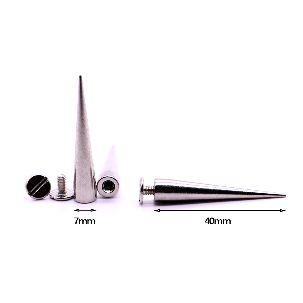 New 5sets/pack 7mm (Diameter), 40mm (Height) Silver Colors rivet button punk costume star rivet B-26