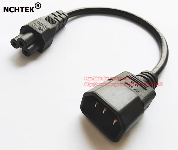 NCHTEK IEC 320 C14 Male to C5 Female Power Adapter Cable, IEC 3 Pin ...
