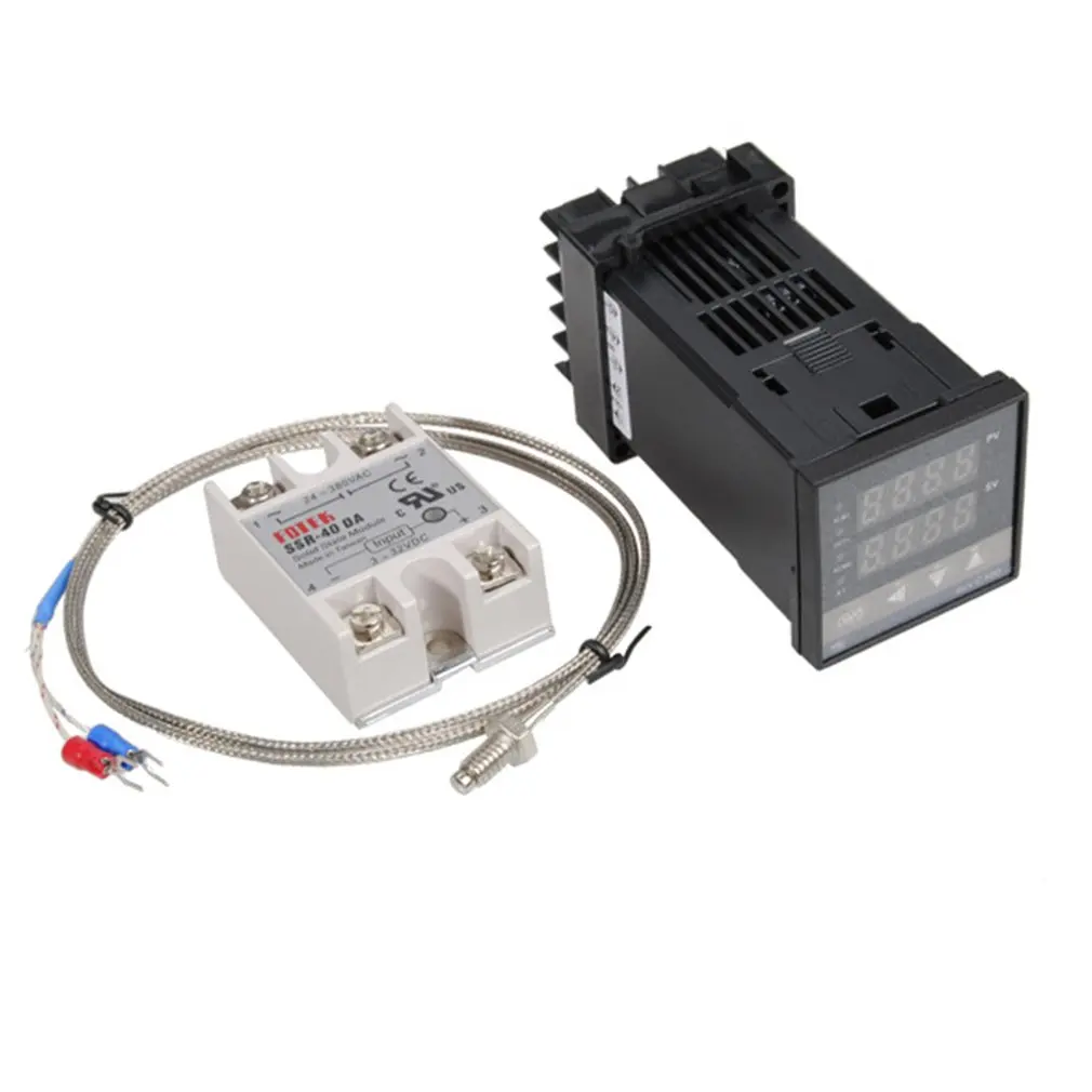 

High Quality SSR-40DA Solid State Relay With Thermostat REX-C100 Thermocouple Drop Shipping Wholesale Sale