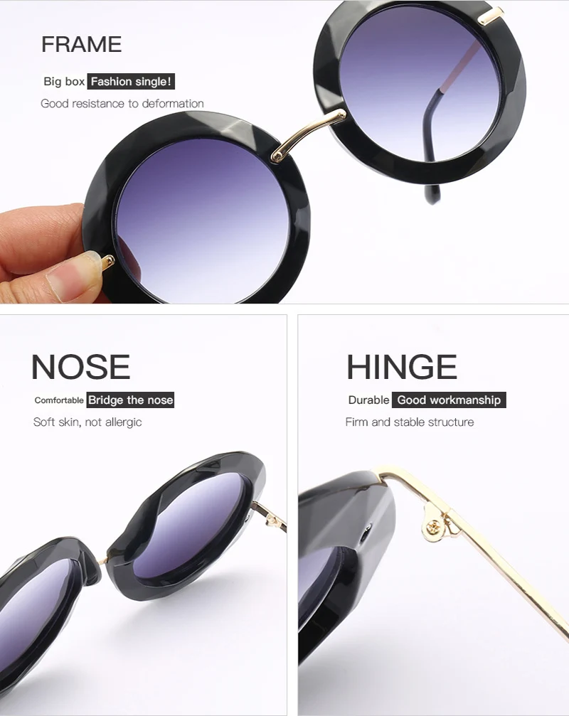 2018 New Retro Round Women Sunglasses  (19)