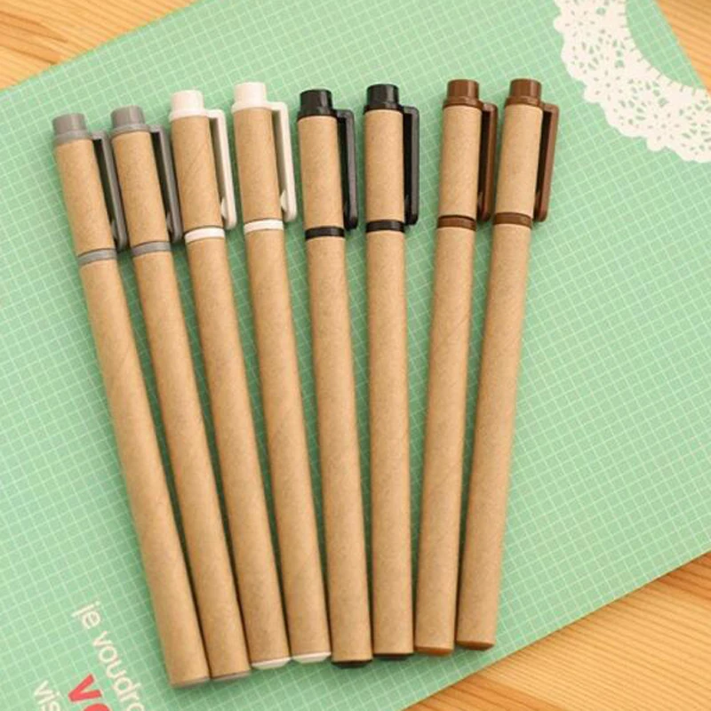 20pcs/lot Kraft Paper Pen Environmental Friendly Recycled Paper Ball