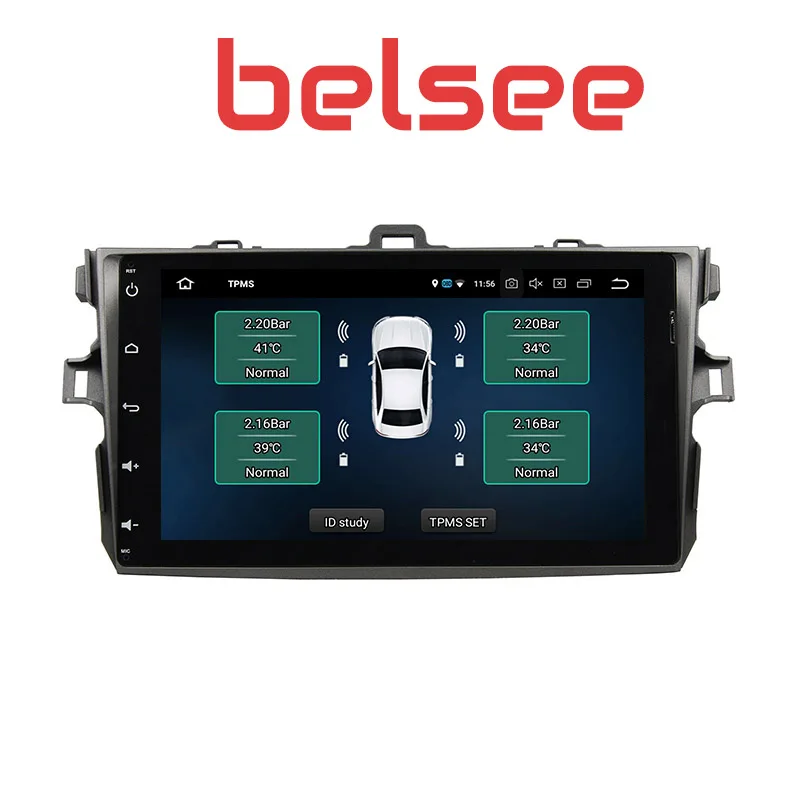 Best Belsee 9" IPS Screen for Toyota Corolla 2007-2011 Android 8 Car Radio Stereo GPS Navigation Mirrorlink Bluetooth WiFi Autoradio 4