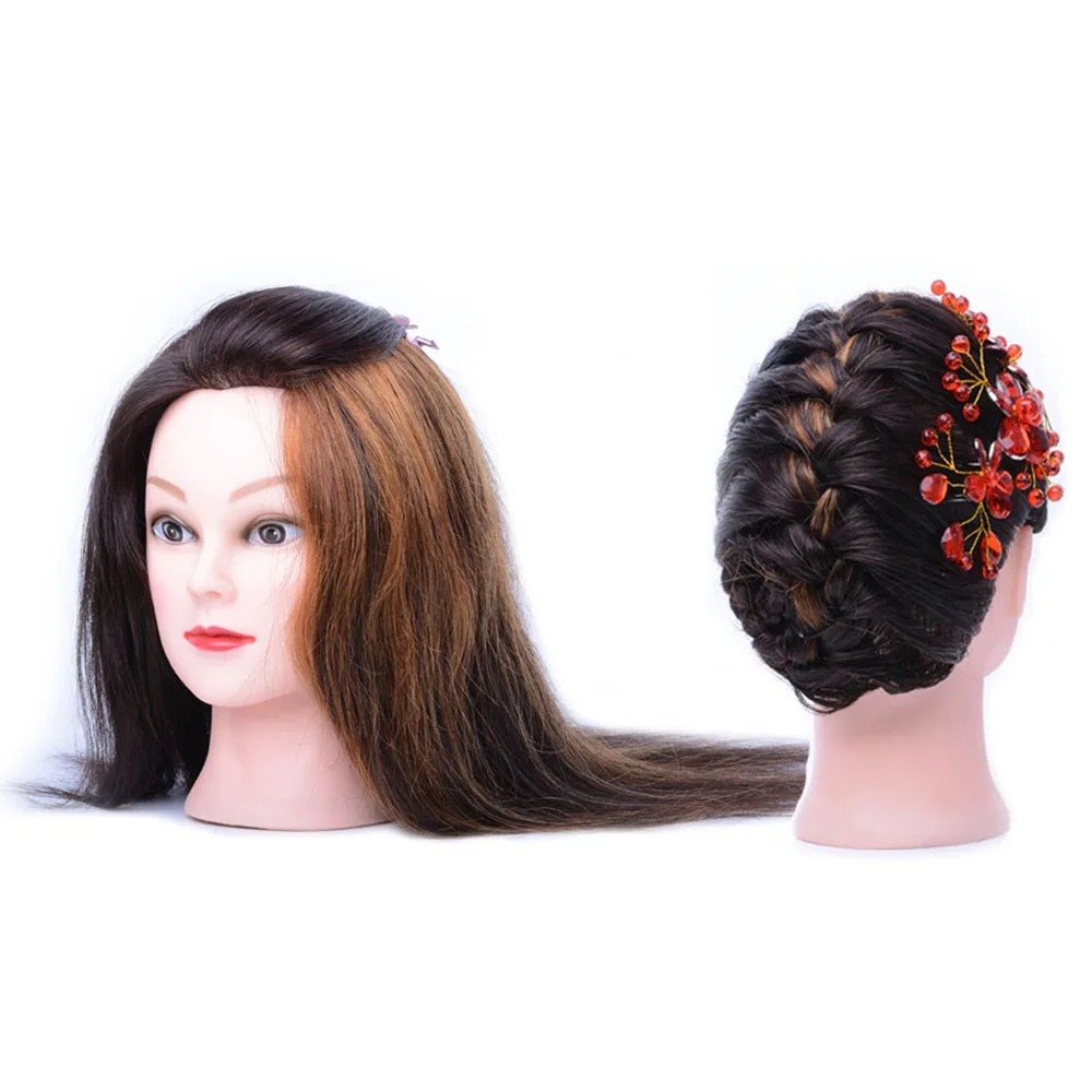 

Black Professional Beauty Human Hair Training Head For hairstyle Training Doll Head Mannequin Head