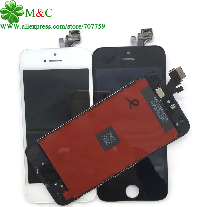 

100% Tested 5G LCD Touch Panel for iPhone 5 5G LCD Display Touch Screen Digitizer Panel Assembly New With Tracking