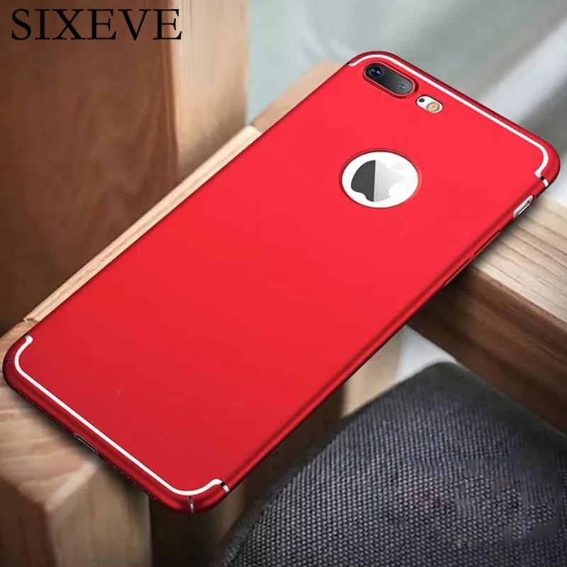 

SIXEVE Hard Anti-knock Ultrathin Phone Case For iPhone 6 s 6S 7 8 X 10 Plus 6Plus 6SPlus 7Plus 8Plus Luxury Black Gold Cover