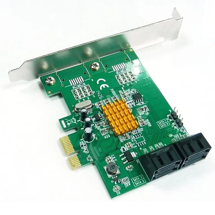  4 puertos SATA3.0 6 Gbps a tarjeta de expansión PCI-Express 88SE9215 Chipset para Marvell