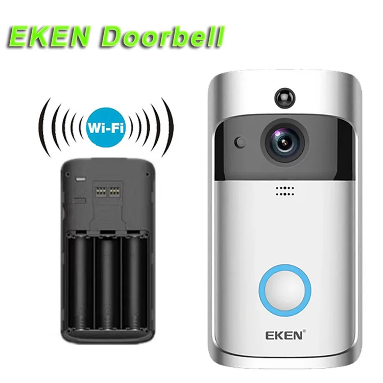 Eken домашний видео беспроводной дверной звонок 720 P HD Wifi в режиме реального времени видео двухстороннее аудио ночного видения PIR Обнаружение