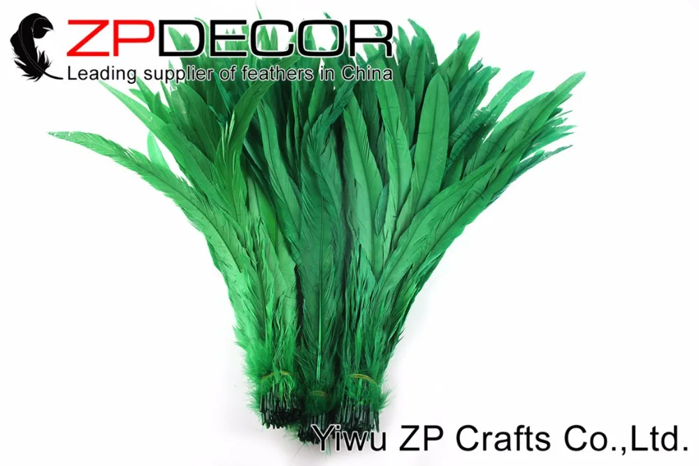 35-40cm fully dye rooster tail feathers green (4)