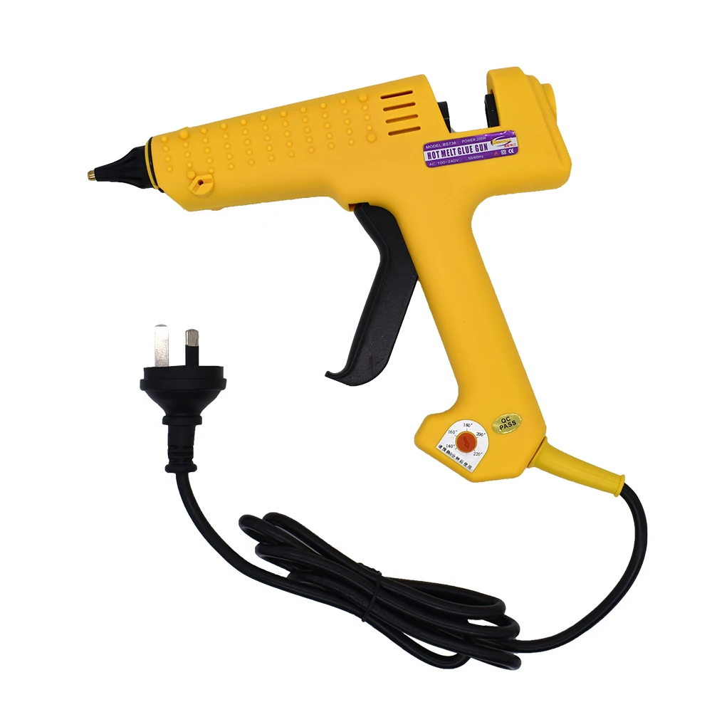 Hot Melt Glue Gun 250W Professional Hot Melt Glue Gun with Tool Kit Pure Copper nozzle Adjustable temperature High Power use 11mm Glue Stick hot melt glue gun hot glue gun