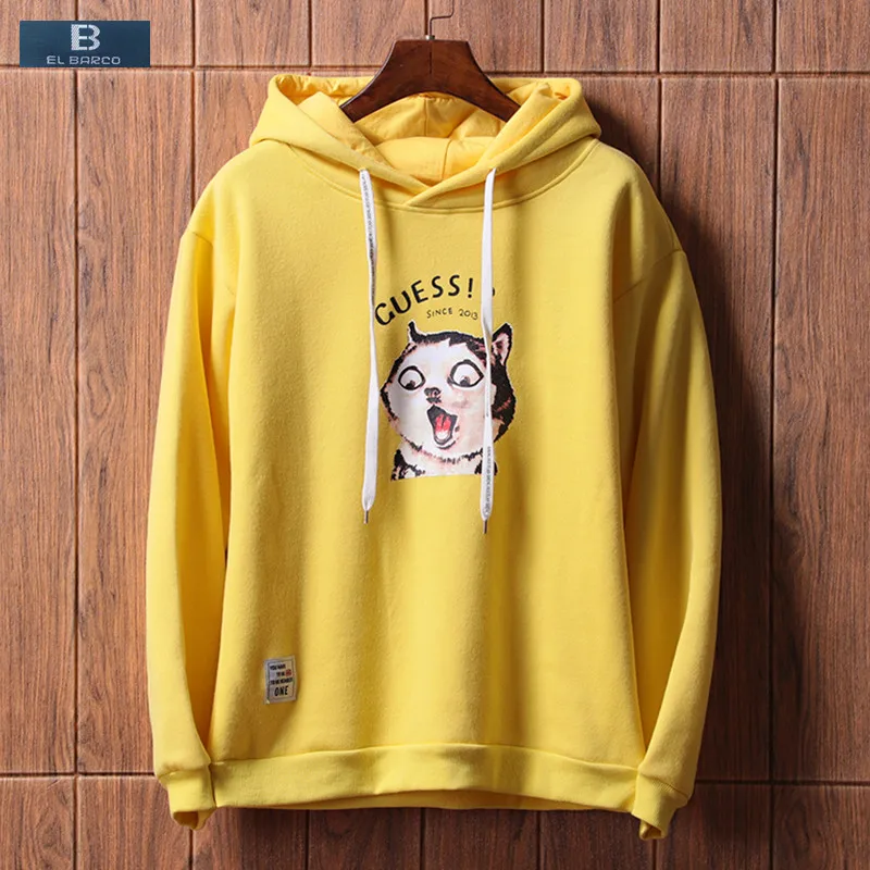 [EL BARCO] Autumn Warm Cotton Dogs 3D Hoodies Men Casual