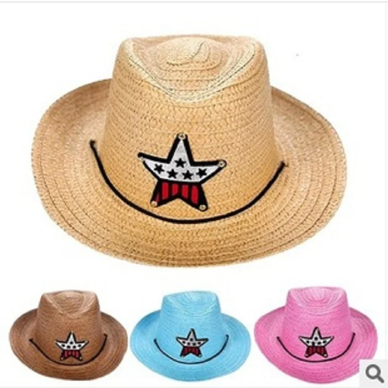 

Baby Straw Hat Star Bucket Hat For Kids Children Summer Hop Hip Cap Child Sun Cap For Boys And Girls