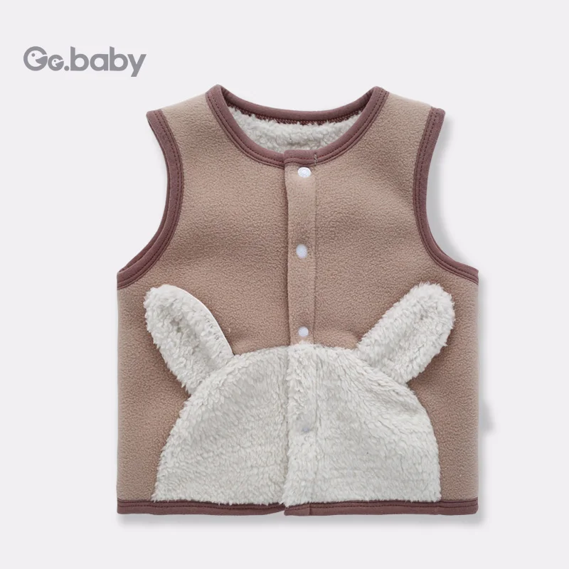 

Autumn Winter Baby Girls Waistcoat Fleece Rabbit Vest For The Baby Boy Toddler Girl Vests Newborn Boy Outfit Babies Winter Coat